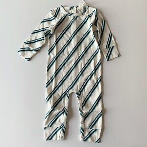 Kate Quinn Organics 70s Blue Stripe Baby Jumpsuit 18-24 Months or 12-18 months